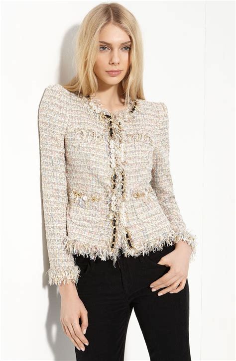 women's chanel style tweed jacket